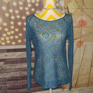 Mudd long-sleeved see through top